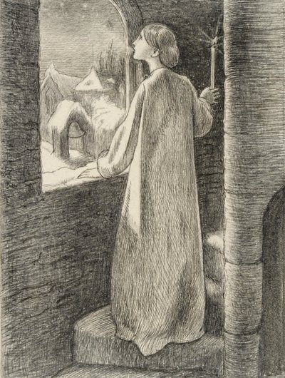Víspera de Santa Inés, c. 1857 de John Everett Millais