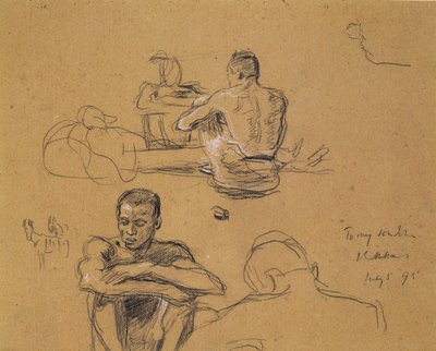 Estudio para El último viaje, 1895 de John Everett Millais