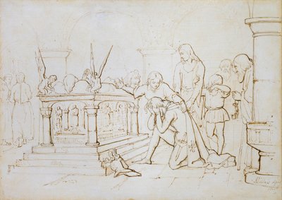 El regreso del cruzado, 1840 de John Everett Millais