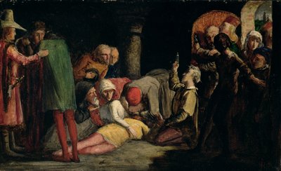 La muerte de Romeo y Julieta, c.1848 (óleo sobre cartón fresado) de John Everett Millais