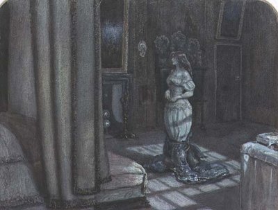 La víspera de San Agustín: Interior en Knole cerca de Sevenoaks de John Everett Millais