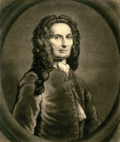 Retrato del matemático francés Abraham de Moivre de John Faber