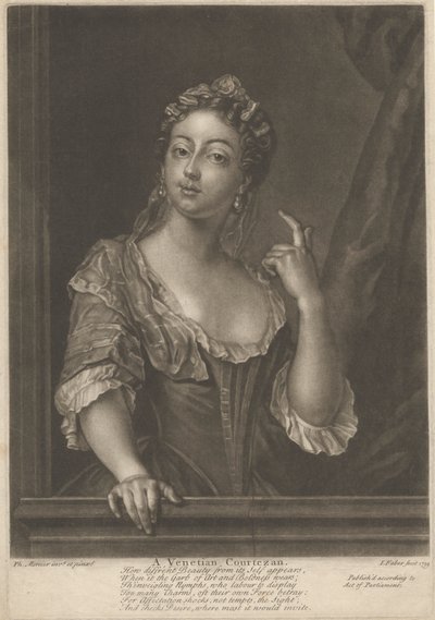 Una cortesana veneciana de John Faber the younger