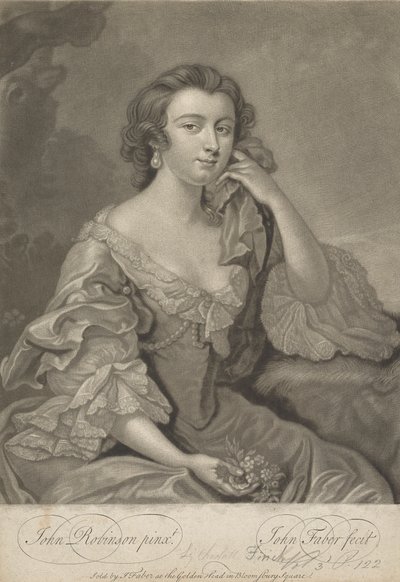 Lady Charlotte Finch (de soltera Fermor) de John Faber the younger