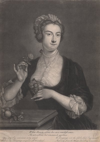 Sra. Clive, cuando la belleza defiende su propia causa sin resistencia, ... ella no sollicita, pero ordena aplausos de John Faber the younger