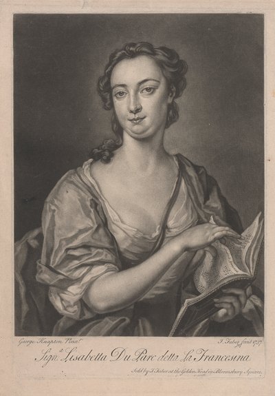 Signa Lisabetta DuParc conocida como La Francesina de John Faber the younger