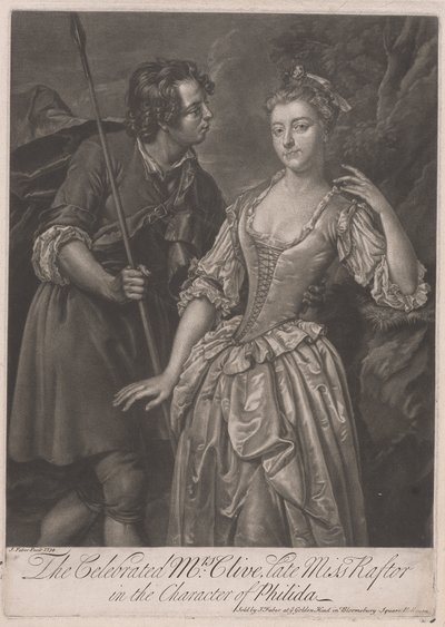 La célebre Sra. Clive, difunta Srta. Rafter, en el personaje de Philida... de John Faber the younger