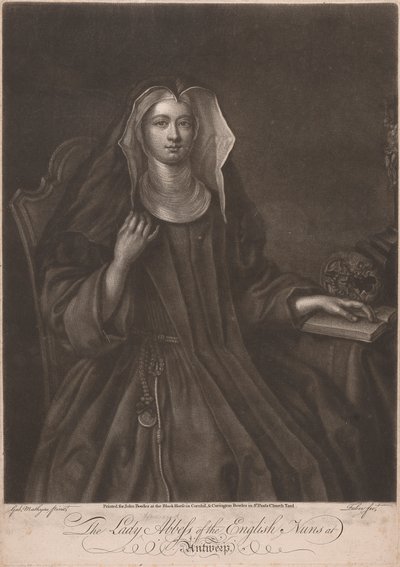 Lady Howard Abadesa de las monjas inglesas de Amberes de John Faber the younger