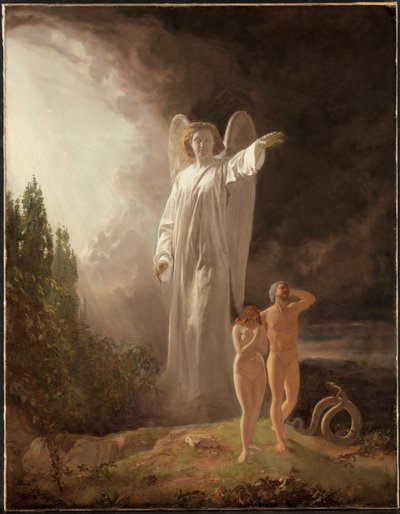 Expulsión de Adán y Eva de John Faed