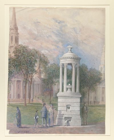 Fuente Bennett en New Haven Green de John Ferguson Weir