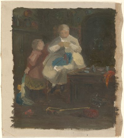 mujer y niño de John Ferguson Weir
