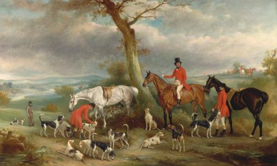 Thomas Wilkinson, M.F.H., con los Hurworth Foxhounds de John Ferneley