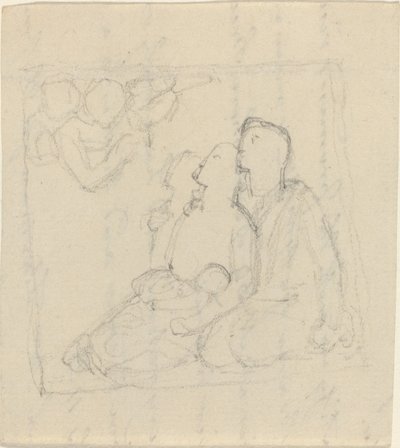 Una Familia Dirigida por Ángeles de John Flaxman