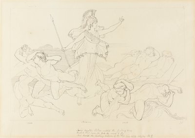Atenea y los vientos de John Flaxman