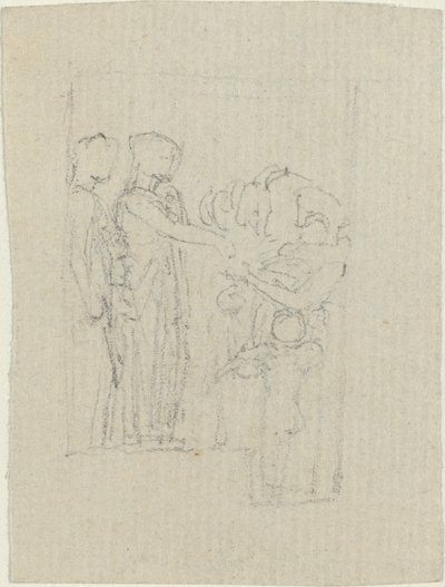 Mendigos en una Puerta (Estudio para el Monumento Yarborough) de John Flaxman
