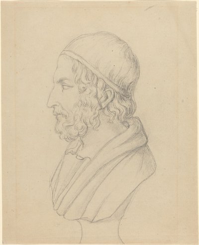 Busto Clásico de un Hombre con Barba de John Flaxman