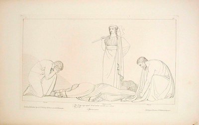 Clitemnestra y el coro de John Flaxman
