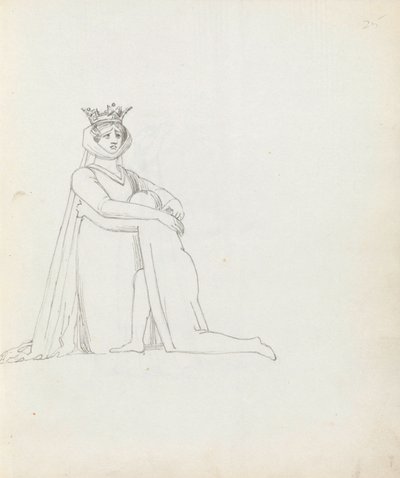 Dibujo de Mrs. Siddons como Constance, 1783 de John Flaxman