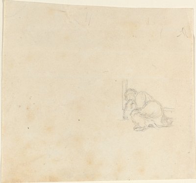 Figura durmiendo en una entrada de John Flaxman
