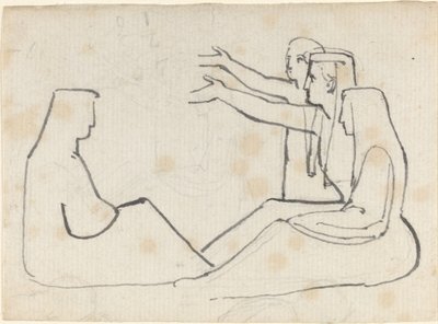 Cuatro figuras sentadas de John Flaxman