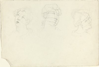 Cabeza de María Magdalena y Dos Santos (?) de John Flaxman
