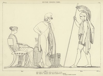 Héctor reprendiendo a Paris de John Flaxman