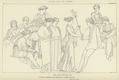 Hesíodo y las musas de John Flaxman