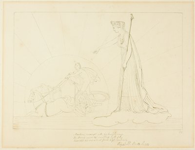 Juno ordena la puesta de Sol de John Flaxman