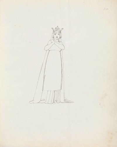 Mrs. Siddons como Constance, 1783 de John Flaxman