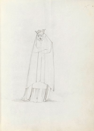 Mrs. Siddons como Constance, 1783 de John Flaxman