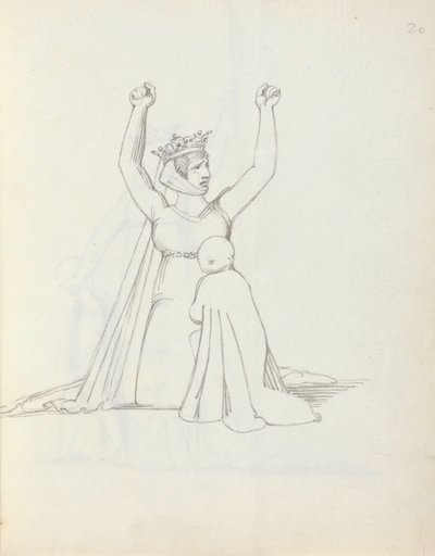 Mrs. Siddons como Constance, 1783 de John Flaxman