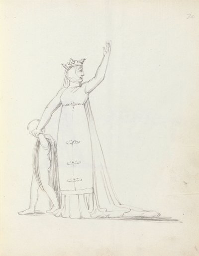 Mrs. Siddons como Constance con niño, 1783 de John Flaxman