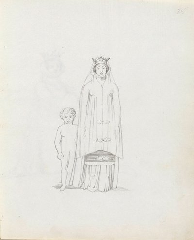 Mrs. Siddons como Constance con niño, 1783 de John Flaxman