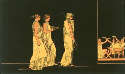 Penélope llevando el arco de Ulises a los pretendientes de John Flaxman