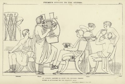Femio cantando a los pretendientes de John Flaxman