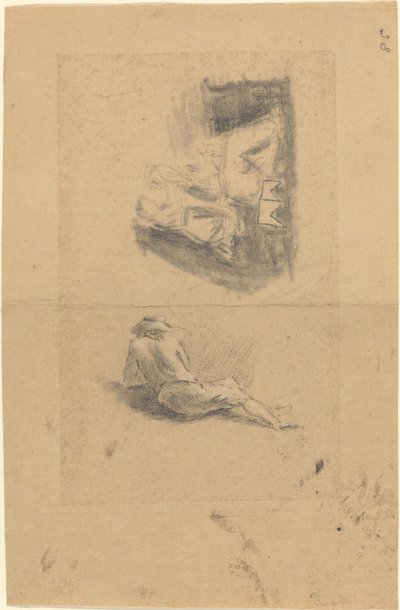 Hombre Reclinado; Dos Mujeres de John Flaxman