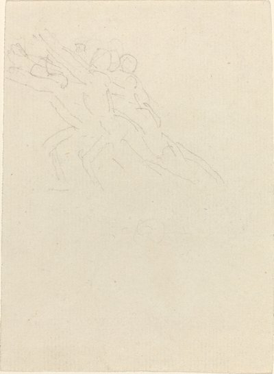 Figuras corriendo con los brazos levantados de John Flaxman
