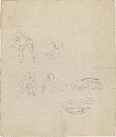 Hoja de Estudios de Figuras de John Flaxman