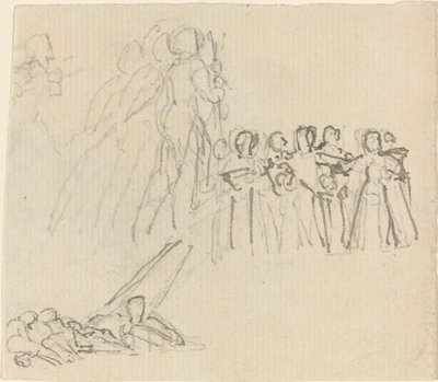 Hoja de estudios [recto y verso] de John Flaxman