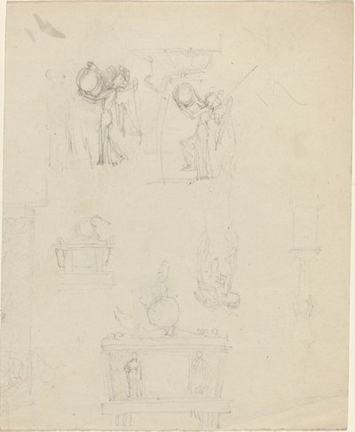 Hoja de Estudios [recto y verso] de John Flaxman