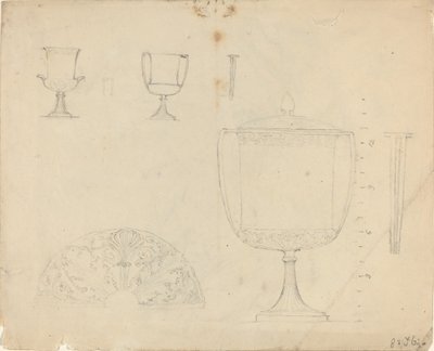 Hoja de estudios [recto y verso] de John Flaxman