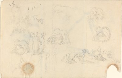 Hoja de estudios [recto y verso] de John Flaxman