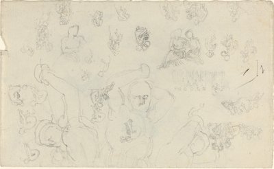 Hoja de estudios [recto y verso] de John Flaxman