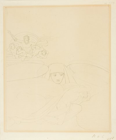 El sueño escapa de la ira de Zeus de John Flaxman