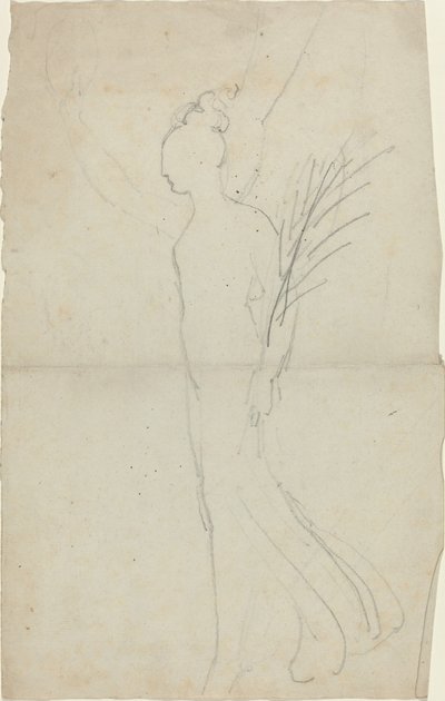 Mujer caminando con palma de John Flaxman