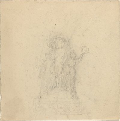 Estudios para un monumento con la coronación de una figura de John Flaxman