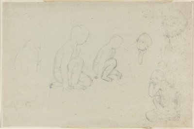 Estudios de un niño arrodillado de John Flaxman