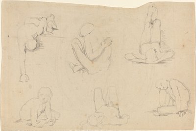 Estudios de una figura masculina de John Flaxman