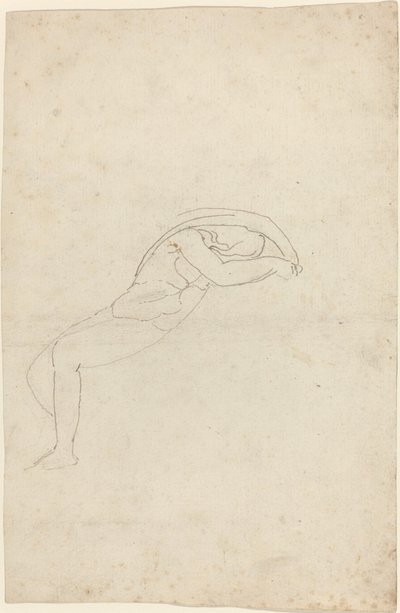 Estudio de una figura semi-reclinada de John Flaxman