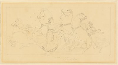 Las horas que se llevan los caballos del coche de Juno de John Flaxman